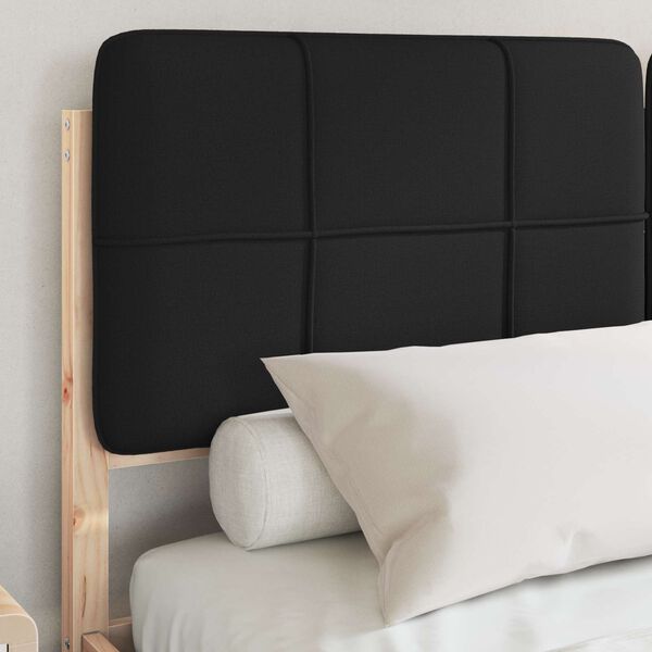 vidaXL Cadre de lit avec t&ecirc;te de lit rembourr&eacute;e Noir 140 x 190 cm