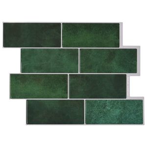 vidaXL Carreau de m&eacute;tro 50 pcs Vert fonc&eacute; 29 x 21 cm