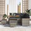 vidaXL Ensemble de canap&eacute; de jardin 8 pcs Gris polyrotin