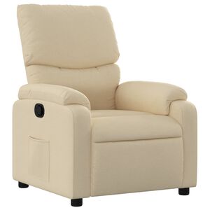 vidaXL Fauteuil inclinable Cr&egrave;me Tissu
