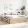 vidaXL Cadre de lit sans matelas ch&ecirc;ne sonoma 180x200 cm