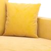 vidaXL Fauteuil Jaune 60 cm Velours