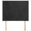 vidaXL T&ecirc;te de lit avec oreilles Noir 83x16x118/128 cm Velours