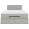vidaXL Cadre de lit ottoman et matelas gris clair 120x200 cm velours