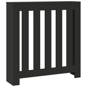 vidaXL Cache-radiateur noir 78x20x82 cm bois d'ing&eacute;nierie