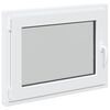 vidaXL Fen&ecirc;tre de sous-sol RISOR 80 x 50 cm PVC et verre Blanc