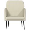 vidaXL Fauteuil Cr&egrave;me 61x78x80 cm Similicuir