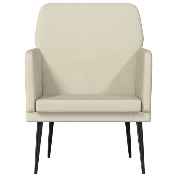 vidaXL Fauteuil Cr&egrave;me 61x78x80 cm Similicuir