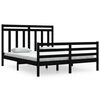 vidaXL Cadre de lit sans matelas noir 160x200 cm bois massif