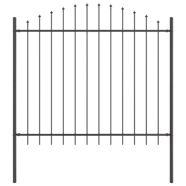 vidaXL Cl&ocirc;ture de jardin 5 pcs Gris 170 x 190 cm