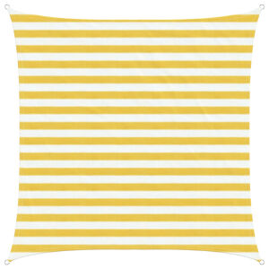vidaXL Voile d'ombre Jaune et blanc 2 x 2 m HDPE