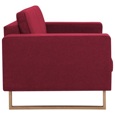 vidaXL Ensemble de canapé 2 pcs Tissu Rouge bordeaux