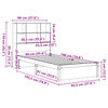 vidaXL Lit biblioth&egrave;que sans matelas 90x190 cm bois de pin massif