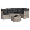 vidaXL Salon de jardin 6 pcs avec coussins gris clair r&eacute;sine tress&eacute;e