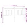 vidaXL T&ecirc;te de lit m&eacute;tal blanc 160 cm