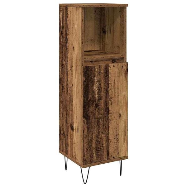 vidaXL Ensemble de mobilier de salle de bain 3 pcs Bois Ancien