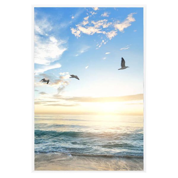 vidaXL Collage de cadres photo 5 pcs de table Blanc 21x29,7 cm MDF