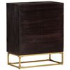 vidaXL Buffet Noir 60x35x75 cm Bois de manguier massif