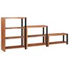 vidaXL &Eacute;tag&egrave;re 6 niveaux 3 pc 80 x 30 x 110 cm Bois d'Acacia Massif