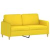 vidaXL Ensemble de canap&eacute;s 3 pcs avec coussins jaune clair tissu