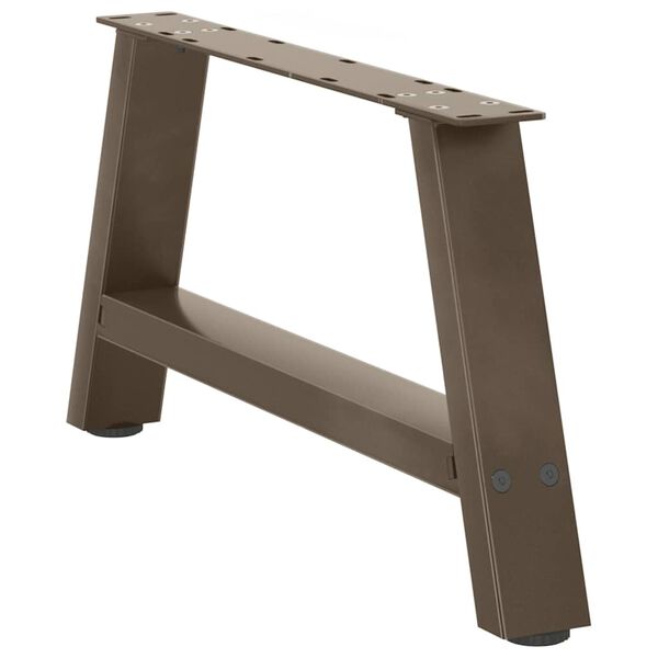 vidaXL Pieds de table basse en forme de A, 2 pi&egrave;ces, 70 x (30-31) cm, acier