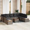 vidaXL Ensemble de canap&eacute; de jardin avec coussin 5 pcs Gris Polyrotin
