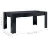 vidaXL Table de salle &agrave; manger Gris brillant 180x90x76 cm Agglom&eacute;r&eacute;