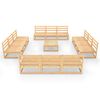 vidaXL Salon de jardin 13 pcs bois de pin massif