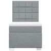 vidaXL Sommier &agrave; lattes de lit et matelas Gris clair 90x190 cm Tissu