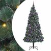 vidaXL Arbre de No&euml;l artificiel pr&eacute;-&eacute;clair&eacute; avec ensemble de boules