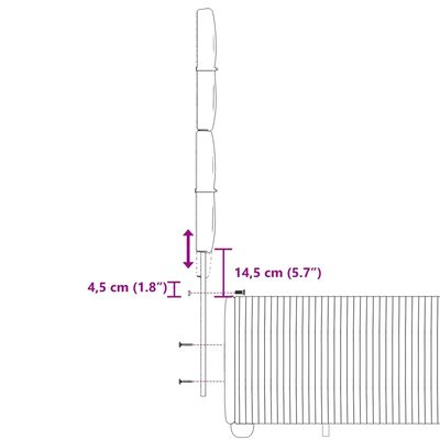 vidaXL Sommier à lattes de lit avec matelas gris foncé 120x190cm tissu