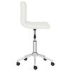 vidaXL Chaises pivotantes &agrave; manger lot de 2 blanc similicuir