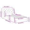 vidaXL Cadre de lit sans matelas vert fonc&eacute; 90x200 cm velours