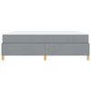 vidaXL Cadre de lit avec matelas Gris clair 180 x 200 cm tissu
