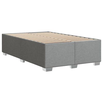 vidaXL Cadre de lit sans matelas gris clair 120x190 cm tissu