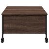 vidaXL Table basse avec roulettes ch&ecirc;ne marron bois d'ing&eacute;nierie