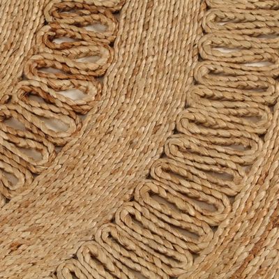 vidaXL Tapis Jute tressé à la main 120 cm Rond