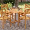 vidaXL Dessus de table Bois de teck solide Rond 2,5 cm 90 cm