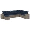 vidaXL Ensemble de canap&eacute; de jardin 8 pcs avec coussins gris r&eacute;sine tress&eacute;e