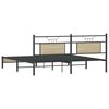 vidaXL Cadre de lit sans matelas ch&ecirc;ne marron 183x213 cm