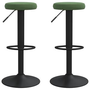 vidaXL Tabourets de bar lot de 2 vert fonc&eacute; velours