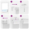 vidaXL Store enrouleur de douche avec cassette largeur du tissu 96 cm