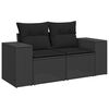 vidaXL Salon de jardin 8 pcs avec coussins noir r&eacute;sine tress&eacute;e