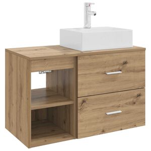vidaXL Ensemble de mobilier de salle de bain 2 pc Ch&ecirc;ne artisanal