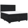vidaXL Sommier &agrave; lattes de lit et matelas Noir 200x200 cm Velours