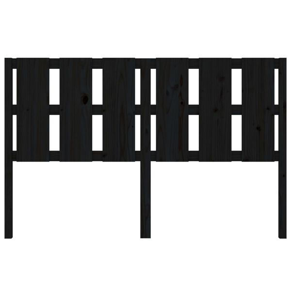 vidaXL T&ecirc;te de lit Noir 155,5x4x100 cm Bois massif de pin