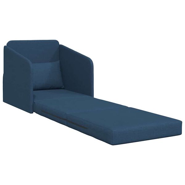 vidaXL Canap&eacute;-Lit 60cm Bleu tissu