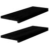vidaXL Appuis de fen&ecirc;tre 2 pcs brun-noir bois de ch&ecirc;ne massif