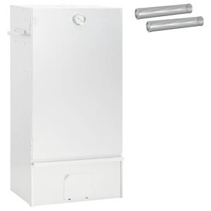 vidaXL Four &agrave; fumer 3 pc 44,5 x 29 x 83 cm Acier galvanis&eacute; Argent&eacute;