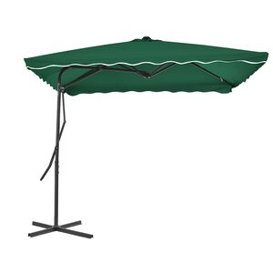 vidaXL Parasol d'ext&eacute;rieur avec m&acirc;t en acier 250x250 cm vert